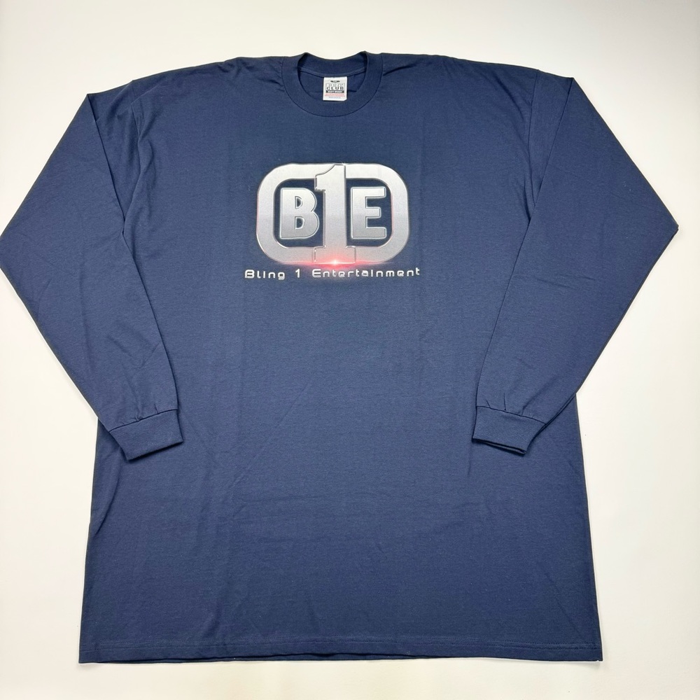 Men’s Vintage Bling 1 Entertainment Long Sleeve T-Shirt Size 5XL